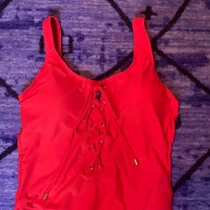 Lace up bathing suit NEVER WORN